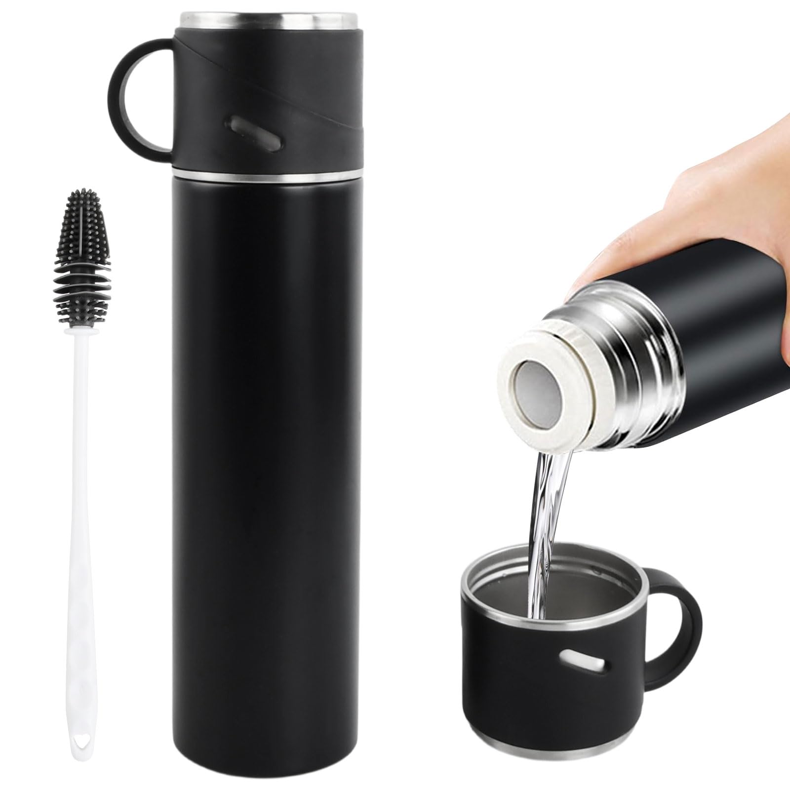 Nivofu Stainless Steel Thermos Flask, 580ml/19.6oz Vacuum